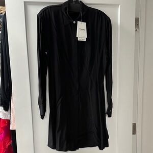 Theory Women's Elegant Black Long Sleeve Dress